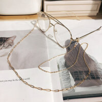 Dây đeo mắt kính titan mix chuỗi - Màu bạc