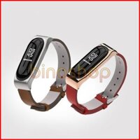 Dây đeo miband 5 da PU chính hãng MIJOBS, dây đeo thay thế mi band 5 da PU phiên bản CLASSIC MIJOBS