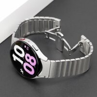 Dây đeo mới tương thích với Samsung Watch6 /5/4, khóa bướm nhấn đôi, thép không gỉ, một hạt, nút tre.