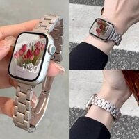 Dây đeo mỏng cho Apple Watch Band 40mm 41mm 42mm 45mm 44mm 46mm 38mm 49mm Vòng tay kim loại bằng thép không gỉ cho Iwatch Series 10 9 8 7 6 SE 3 Ultra