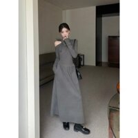 Dây đeo nơ thời trang Hàn Quốc quây váy dài tay mỏng gợi cảm