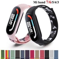 Dây Đeo Nylon Cho xiaomi mi band 7 6 5 4 3 Vòng Tay watchband Miband Vòng Tay Vòng Tay Thể Thao Vòng Dây Đeo Cho mi band7 Ban Nhạc