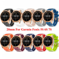 Dây đeo silicon 20mm cho Garmin Fenix ​​Dây đeo đồng hồ phát hành nhanh 5S 6S 7S cho dây đeo đồng hồ thông minh Garmin Descent mk3 / mk3i 43mm