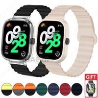 Dây đeo silicon có khung đồng hồ Vòng đeo tay cho Redmi Watch 5 4 3 Active / Poco Watch / Mi Watch Lite