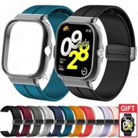 Dây đeo silicon có khung Vòng đeo tay thay thế cho Redmi Watch 5 4 3 Active 2 Lite / Poco Watch / Mi Watch Lite