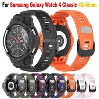 Dây đeo silicon có vỏ thay thế Vòng đeo tay đồng hồ cho Galaxy Watch 4 Classic 42mm 46mm