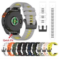 Dây Đeo Silicon Mềm Chống Nước 26mm 22mm 20mm Cho Garmin Fenix 2 3 3HR 5S 5 5X Plus 6S 6 6X 7S 7 7X Pro Approach S70 42mm 47mm S60 S62