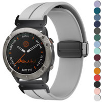 Dây đeo silicon từ tính cho đồng hồ Garmin Fenix 6 6x 7 7x pro 5 5x Plus 3 3HR Quick Fit No Gaps Dây đeo thể thao 22mm 26MM cho Enduro