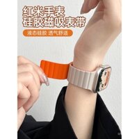 Dây đeo silicon từ tính tương thích với Redmi Watch 5/4/3, dây đeo Redmi Watch 2/1, dây đeo cao cấp cho đồng hồ thông minh Redmi Watch thế hệ thứ tư, phụ kiện thể thao thoáng khí cho nam và nữ