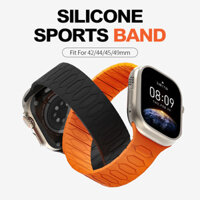 Dây đeo silicon từ tính tương thích cho Apple Watch Ultra 2 iWatch Series 9 8 7 6 4 5 4 se 44mm 42mm 49mm 45mm