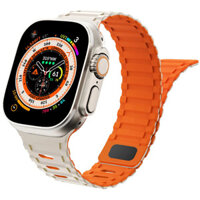 Dây đeo silicon từ tính tương thích với Apple Watch Ultra 49mm 45mm 44mm 40mm 38mm 41mm 42mm iWatch Series 9 8 7 6 Se 2