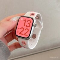 Dây đeo Silicone bong bóng lỗ [Dây đeo] phù hợp với iwatchs10/9 Rainbow Orange Silicone 8/7/6 Dây đeo Chất lượng cao MOG0