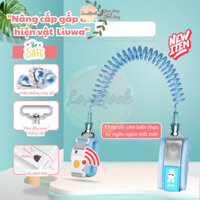 Dây đeo tay chống lạc, chống cắt cho bé LOVENOOK Dây dắt trẻ em đi dạo phản quang lõi thép có khóa, cảm biến 2 màu