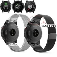 Dây đeo tháo nhanh chóng vừa vặn bằng thép không gỉ Milanese dành cho Garmin Fenix 5 5X 5s 6 6X 6S 935 945 Instinct