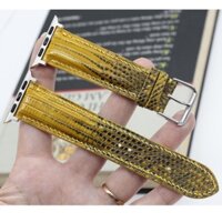 Dây Đeo Thay Thế  Apple Watch Da Kỳ Đà Thật, Dây Đeo Cho Đồng Hồ Thông Minh Sản Phẩm Kèm Adapter Và Khóa Kim Cài