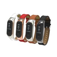 Dây đeo thay thế bằng da cho Xiaomi Miband 3, miband 3-Tặng miếng dán màn hình