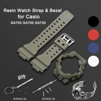 Dây Đeo Thay Thế Bằng Nhựa Resin Chống Thấm Nước Cho Đồng Hồ Casio GA700 GA700 GA735