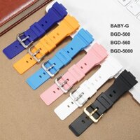 Dây Đeo Thay Thế Bằng Silicone Mềm Cho Đồng Hồ Casio BABY-G BGD-500 BGD-560 BGD-5000