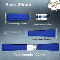 Dây đeo thay thế cao su cao cấp 20mm - Tương thích với Rolex Yacht-Master/Green Submariner, thiết kế chống trượt & chống tia UV cho các hoạt động dưới nước