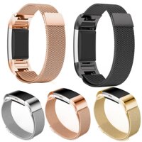 Dây deo thay thế chất liệu kim loại dạng lưới cho Fitbit Charge 2 3 4 charge4 charge3 charge2