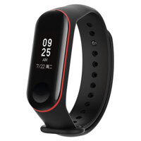 Dây Đeo Thay Thế Cho Vòng Đeo Tay Thông Minh Xiaomi Mi Band 3  Mi Band 4 Dẻo TPU - 2 màu - Đen viền Đỏ