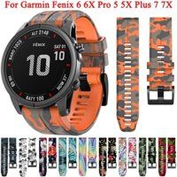 Dây đeo thay thế dây đeo đồng hồ cho Garmin Fenix 6 6X Pro 5 5X 7 7X Plus 3 3HR 945 Đồng hồ thông minh Epix 22 26mm Vòng tay silicon Correa