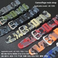 Dây đeo thay thế dây đeo đồng hồ Casio AE-1200 1000 1300WH W-216H DW-291H Sửa đổi dây đeo bằng nhựa