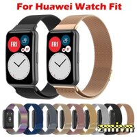 Dây đeo thay thế khóa nam châm kim loại thép không gỉ Huawei Watch Fit