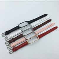 Dây đeo thay thế Xiaomi Miband 4 mi band 4 miband4, Miband 3 miband 3, Miband 5 mi band 5, Miband 6 bằng da cao cấp