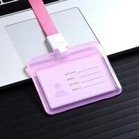 Dây đeo thẻ học sinh, bảng tên dành cho sinh viên kiểu dáng ngang trong suốt basic – CTS-Hồng Ngang