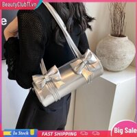 Dây đeo thông thường dành cho nữ có nơ Túi xách màu trơn Da PU hẹn hò dành cho nữ