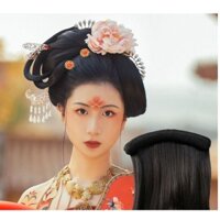 Dây Đeo Tóc Giả Có Mặt Và Đệm Trên Cả Hai Mặt Tóc Sừng Tròn Cổ Tích Đường Phong Cách Cổ Xưa Dày Hanfu Tóc Giả