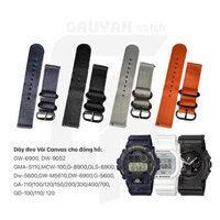 Dây đeo Vải Canvas thay thế cho đồng hồ Casio G-shock GA-100/DW-5600/GW-6900,... và các model tương thích khác