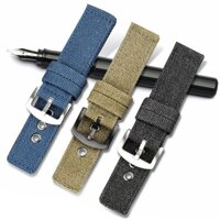 Dây đeo vải dày 20 22 24MM Thích hợp cho đồng hồ quân đội Đồng hồ lặn thể thao Vòng tay hai lớp dành cho nam