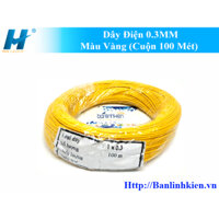 Dây Điện 0.3MM Màu Vàng ( Cuộn 100 Mét) Mã LK_05698