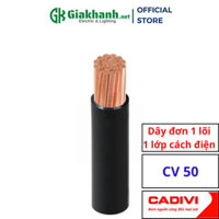 Dây Điện 1 Lõi, 1 Lớp Cách Điện Cadivi CV 50 mm2 – 0.6/1kV