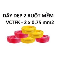 DÂY ĐIỆN 2 RUỘT MỀM DẸP - VCTFK 2x0.75 mm2 - Cadisun chính hãng