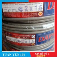 Dây điện 2x1.5 bọc xám DAPHACO cuộn 100 mét