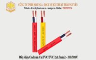Dây điện Cadisun VCTFK Cu/PVC/PVC 2×1.5mm2 – 300/500V