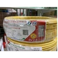 Đây điện Cadivi 2.5mm2 đơn 7 sợi đồng cuộn 100 mét