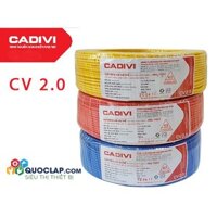 Dây điện CADIVI cáp CV 2.0(7/0.6)-600V