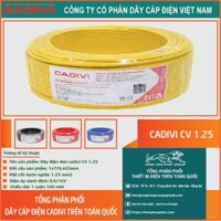 Dây điện Cadivi CV 1.25 – Giải Pháp Hoàn Hảo Cho Kết Nối Điện An Toàn và Hiệu Quả