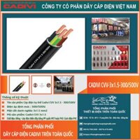 Dây điện CADIVI CVV 3×1.5-0.6/1kV – Sức Mạnh Vững Chắc Cho Hệ Thống Điện Hiện Đại