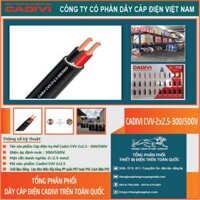 Dây điện CADIVI CVV 2×2.5-300/500V – Nâng Cao Hiệu Suất Điện và An Toàn Cho Hệ Thống Của Bạn