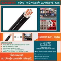 Dây điện Cadivi CXV 4×1.5 – 0.6/1kV – Giải Pháp Hoàn Hảo Cho Kết Nối Điện An Toàn và Hiệu Quả
