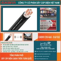 Dây điện Cadivi CXV 4×6 – 0.6/1kV – Giải Pháp Hoàn Hảo Cho Kết Nối Điện An Toàn và Hiệu Quả