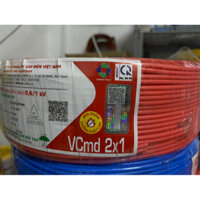 Dây điện cadivi đôi 2x1.0 có 32 sợi đồng mềm bên trong - Vcmd2x1.0 - Cuộn 100 mét