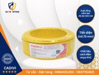 Dây điện Cadivi Vcmo 2x0.75 mm2 đôi mềm dẹt