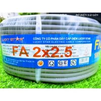 Dây Điện Đôi 2 Lõi 2x2.5 Fadaco Bọc Xám 10m 15m 20m 25m 30m