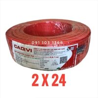 Dây điện đôi 2x24 cadivi 100m